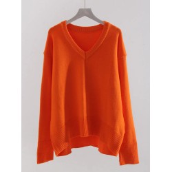 Knitted Sweater Pullovers Loose Casual Tops Jumpers