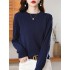 Knitted Sweater Round Neck Top Pullover Long Sleeved