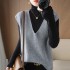 Fashion Vest Knitted Cashmere Sweater Sleeveless V-Neck Pullover