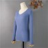Pullover V-Neck Minimalist Bottoming Pink Tops Multi Colors