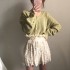 Knit Cardigans V-Neck Knit Tops Long Sleeve Flare Hollow Out Cardigan