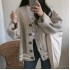 Knitted Cardigans Sweater Winter Solid Basic Elegant Tops Oversized