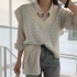 Sweaters Pullover Sleeveless Vest Waistcoat Oversized Checkered Knitwear